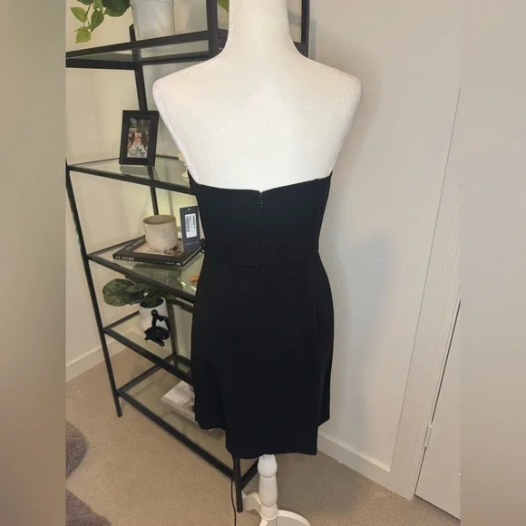 NWT LIV FOSTER ASYMMETRIC HEM SHORT COCKTAIL AND PARTY DRESS BLACK SIZE 12 - Picture 9 of 12